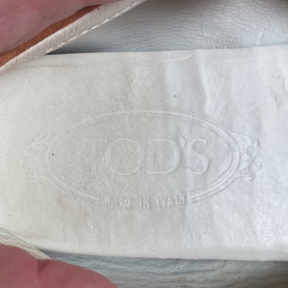 TOD'S Orange leather loafer / flat slipper slip-on - Picture 7 of 8